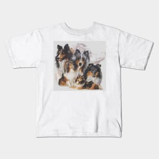 Obedient Shetland Sheepdog Grouping Kids T-Shirt